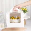 50pcs Portable Cake Boxes with Open Window for Birthday Party Cake Packaging-3