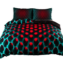 Juego de cama estereoscópico Y2K «Sueños Vibrantes» de 3 piezas: funda de edredón colorida, tamaño queen