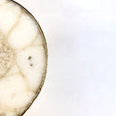 Base para pastel, centro de mesa, expositor o bandeja de ágata de cristal blanco (redonda, 10 pulgadas)