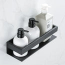 Estante esquinero aluminio 2/3 niveles | Organizador adhesivo para baño