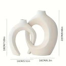 Florero cerámico nórdico hueco set x2 | Decoración bohemia para living