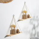 Estantes de pared de madera estilo boho chic: decoración artesanal para sala de estar y dormitorio