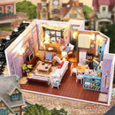 Kit miniatura departamento Mónica | Sujetalibros con luces para estantería