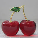 Estatuilla de Cereza de Cristal Decorativa para Hogar y Oficina