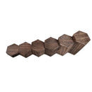 Estante Hexagonal de Madera x6 para Exhibir Joyas y Decoración