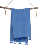 SAMOS Turkish Cotton Scarf Hammam Towel - Blue / Light Blue-3