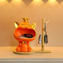 Gato de la Suerte con Corona y Portallaves – Adorno Decorativo para el Hogar