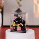 Gato de la suerte solar que saluda | Adorno maneki-neko para oficina