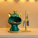 Gato de la Suerte con Corona y Portallaves – Adorno Decorativo para el Hogar