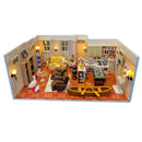 Kit miniatura departamento Mónica | Sujetalibros con luces para estantería