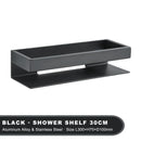 Estante esquinero aluminio 2/3 niveles | Organizador adhesivo para baño