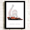 Póster Fórmula 1 Autos de Carreras Gran Premio Leyendas de Pilotos · Impresión Decorativa sin Marco