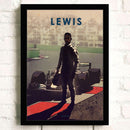 Póster Fórmula 1 Autos de Carreras Gran Premio Leyendas de Pilotos · Impresión Decorativa sin Marco