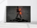 Poster Muhammad Ali Neon Boxhandschuhe · Gym · Wohnzimmer Bilder · Trainingszimmer Bilder · Deko Print · ohne Rahmen